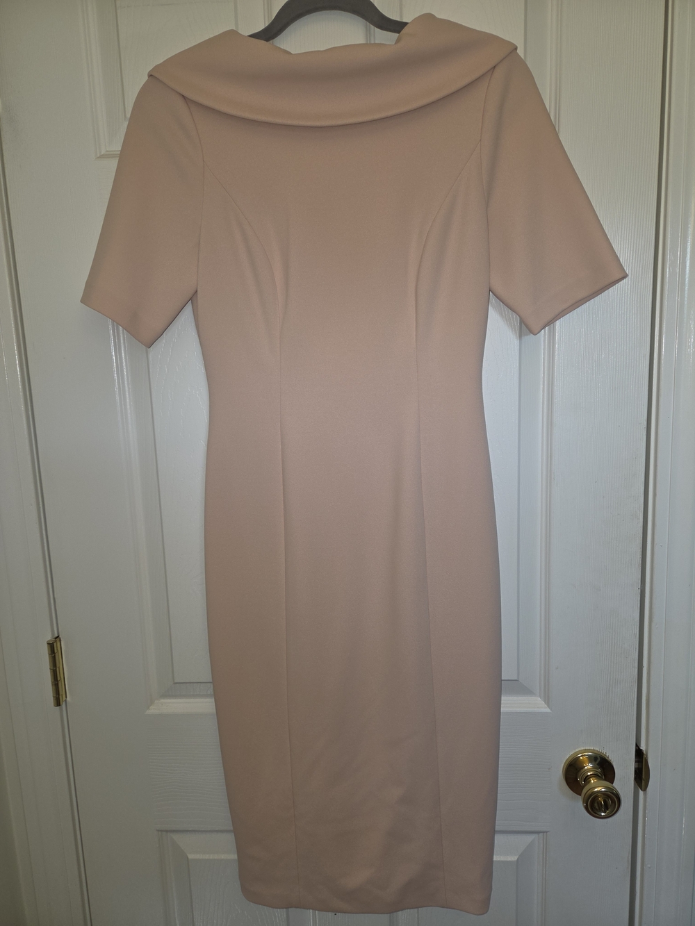 Adrianna Papell Dusty Blush Midi Sheath Dress
